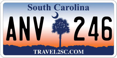 SC license plate ANV246