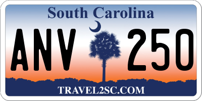 SC license plate ANV250