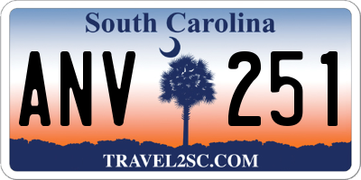 SC license plate ANV251