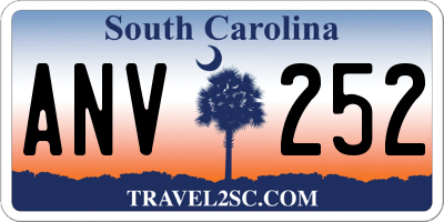 SC license plate ANV252