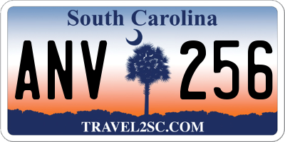 SC license plate ANV256
