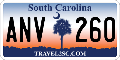 SC license plate ANV260
