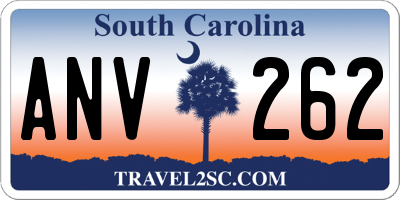 SC license plate ANV262