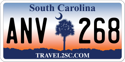 SC license plate ANV268