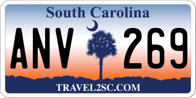 SC license plate ANV269