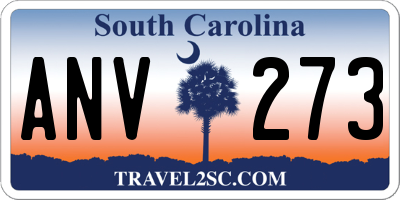 SC license plate ANV273