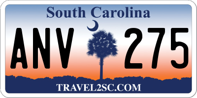 SC license plate ANV275
