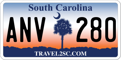 SC license plate ANV280