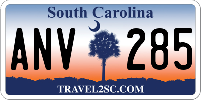 SC license plate ANV285