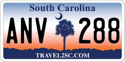 SC license plate ANV288