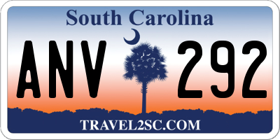 SC license plate ANV292