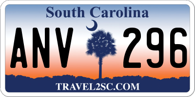 SC license plate ANV296