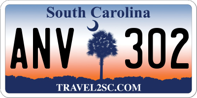 SC license plate ANV302