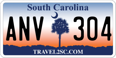 SC license plate ANV304
