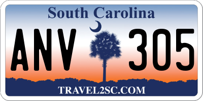 SC license plate ANV305