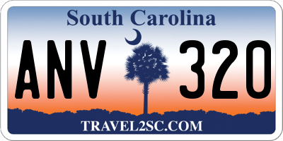 SC license plate ANV320