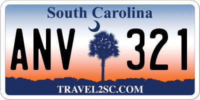 SC license plate ANV321