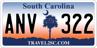 SC license plate ANV322