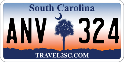 SC license plate ANV324