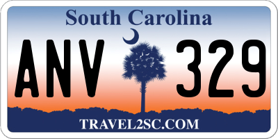 SC license plate ANV329