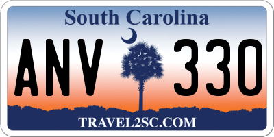 SC license plate ANV330