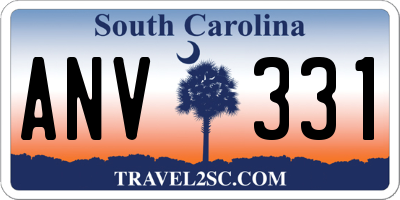 SC license plate ANV331