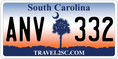 SC license plate ANV332