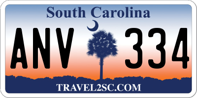 SC license plate ANV334
