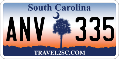 SC license plate ANV335