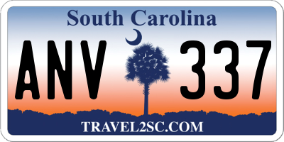 SC license plate ANV337