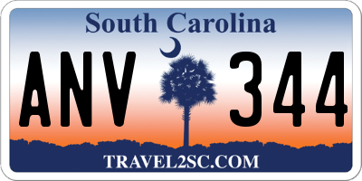 SC license plate ANV344