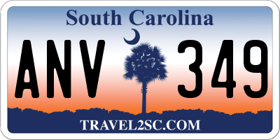 SC license plate ANV349