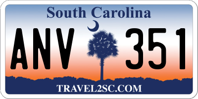SC license plate ANV351