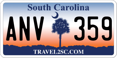 SC license plate ANV359