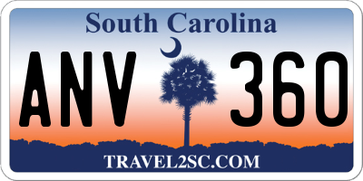 SC license plate ANV360
