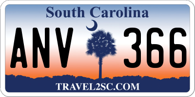 SC license plate ANV366