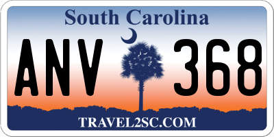 SC license plate ANV368