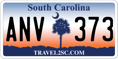 SC license plate ANV373