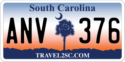SC license plate ANV376