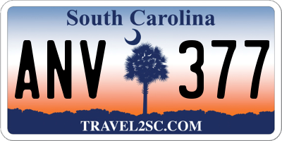 SC license plate ANV377