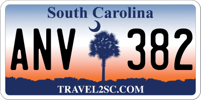SC license plate ANV382