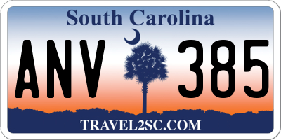 SC license plate ANV385