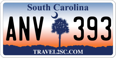SC license plate ANV393