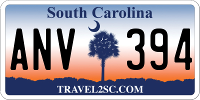 SC license plate ANV394
