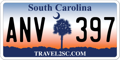 SC license plate ANV397