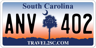 SC license plate ANV402