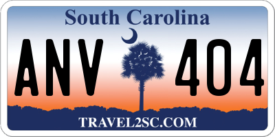 SC license plate ANV404