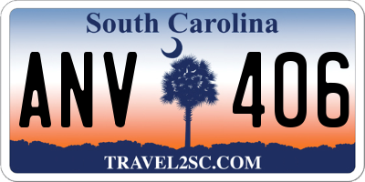 SC license plate ANV406
