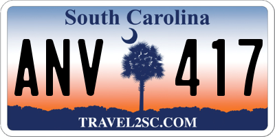 SC license plate ANV417