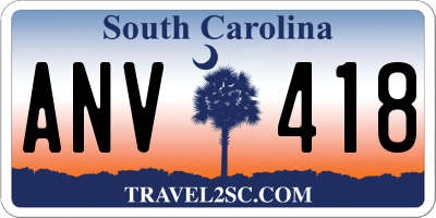 SC license plate ANV418
